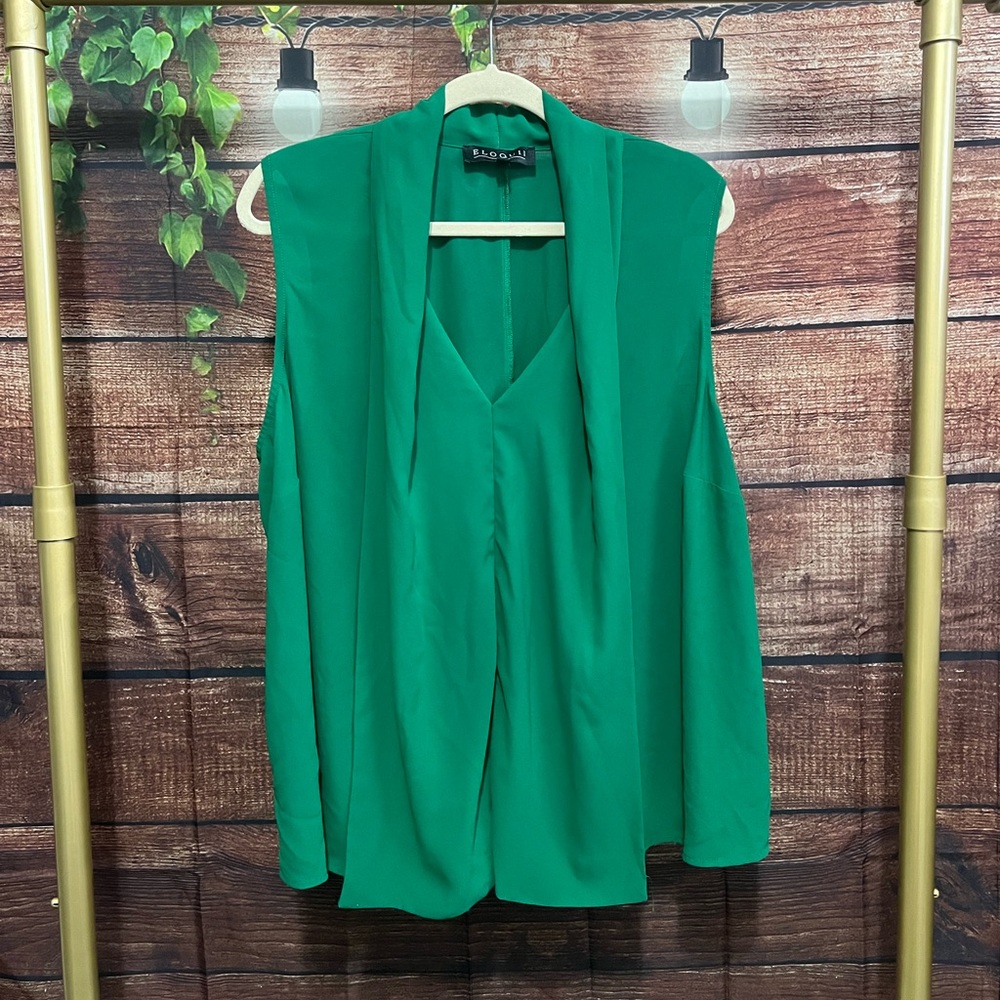 Eloquii size 22 green blouse